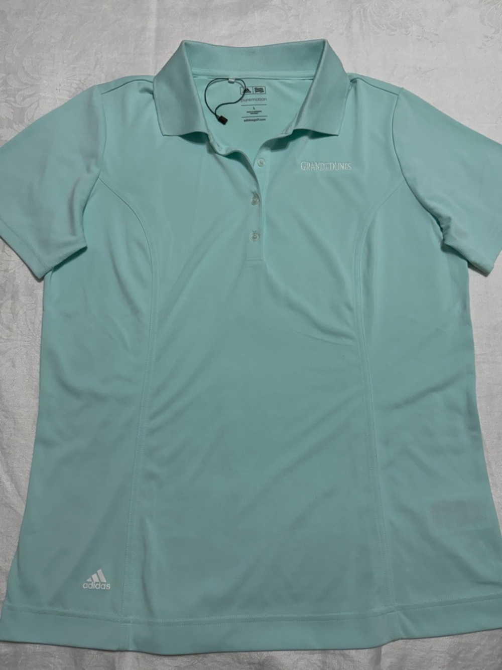 NWOT adidas Women’s Light Mint Polo Button-Down Top